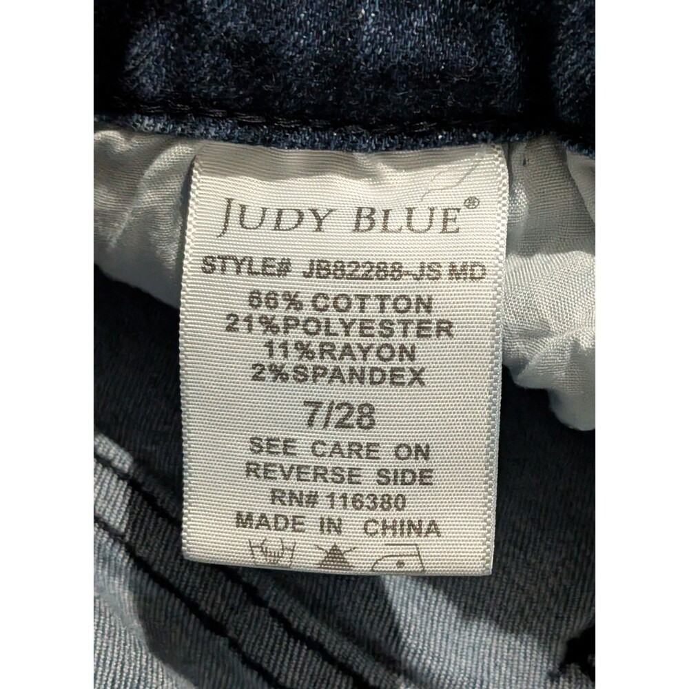 Judy Blue Trouser Flare Jeans Womens 7/28 Denim Blue - Picture 8 of 9
